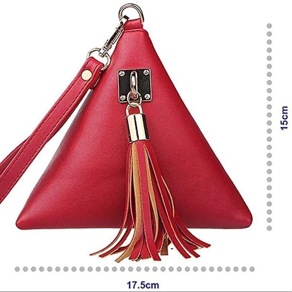 ⭐️Host Pick⭐️ Pyramid Shaped Tassel Leather Wristlet/Clutch - Picture 12 of 15